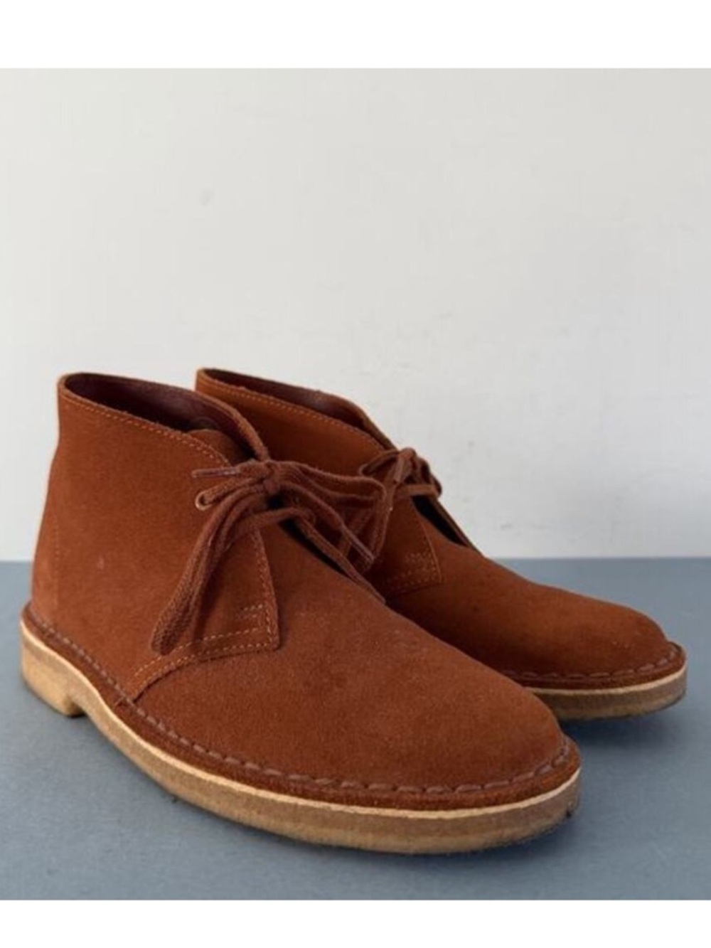 Clarks Originals Rust‎ Brown Suede Lace Up Desert Boots